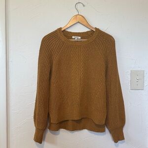Madewell Women's Mustard Crew Neck Sweater